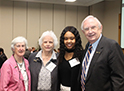 Keia Harris, Class of 2019, with Carol Ross, Nancy Jo Smith, and Coleman Ross