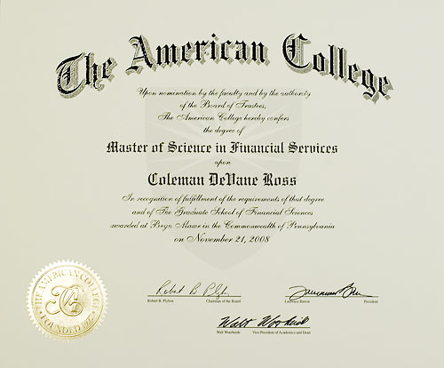 Master of Science in Financial Services