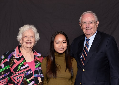 Jenny Ka, Class of 2020, with Nancy Jo Smith and Coleman Ross