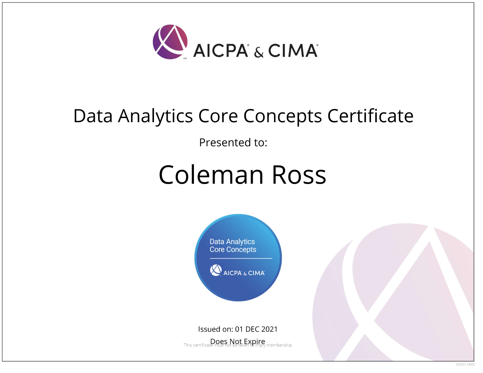 Data Analytics Core Concepts Certificate